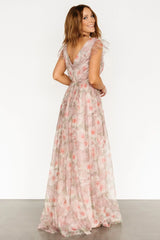 Carmine Maxi Dress | Mauve Floral