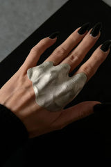 Fashionable Irregular Pleated Metal Ring