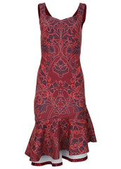 Ruffle Trim Detail Dress Nouveau Tapestry