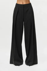 Suiting Pinstripe Wide-Leg Pant