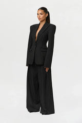 Suiting Pinstripe Wide-Leg Pant