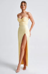 Alora Maxi Dress - Lemon