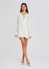 Maddox Embellished Shirt Dress
