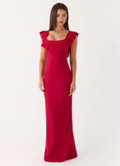 Malina Maxi Dress Deep Red