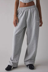 Long Embroidered Relaxed Knit Pants