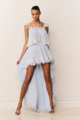 Lova Silk Chiffon Lace Top
