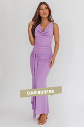 Daly Waist Sash Maxi Dress Lilac