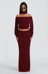 Andie Maxi Skirt - Burgundy