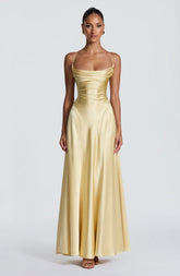 Adelina Maxi Dress - Lemon