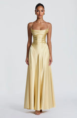 Adelina Maxi Dress - Lemon