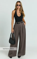 Clarke Pants - High Waist Wide Leg Pants in Slate