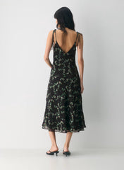 Chiffon V-neck slip dress