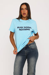 Busy Doing Nothing Tee Blue