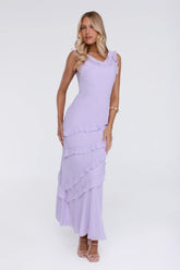 Star Effect Maxi Dress Lavender