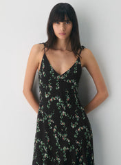 Chiffon V-neck slip dress