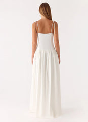 Giovanna Linen Maxi Dress White