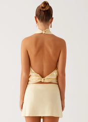 Movie Star Mini Skirt Yellow