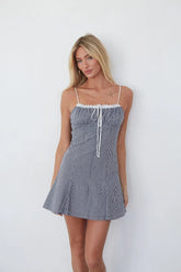Liv Gingham Fit and Flare Mini Dress