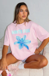 Got That Glow Oversized Tee Pink