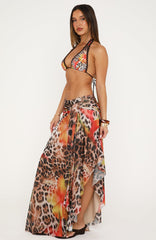 Untie Me Midi Skirt Wild Hibiscus