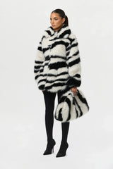 Faux Fur Animal Print Purse
