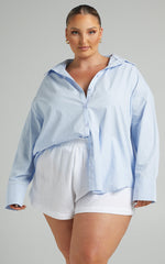 Terah Shirt - Button Up Shirt in Icy Blue
