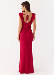 Malina Maxi Dress Deep Red