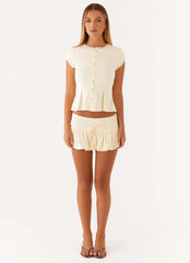 Landon Button Up Top Lemon
