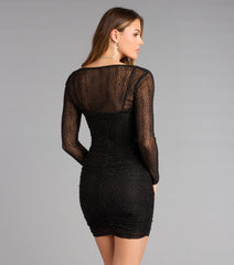 Tabitha Rhinestone Mini Dress with Shawl