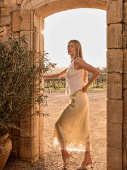 Haven Satin Maxi Skirt