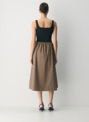 Revive Poplin Dress Limited Edition — folio brown/black