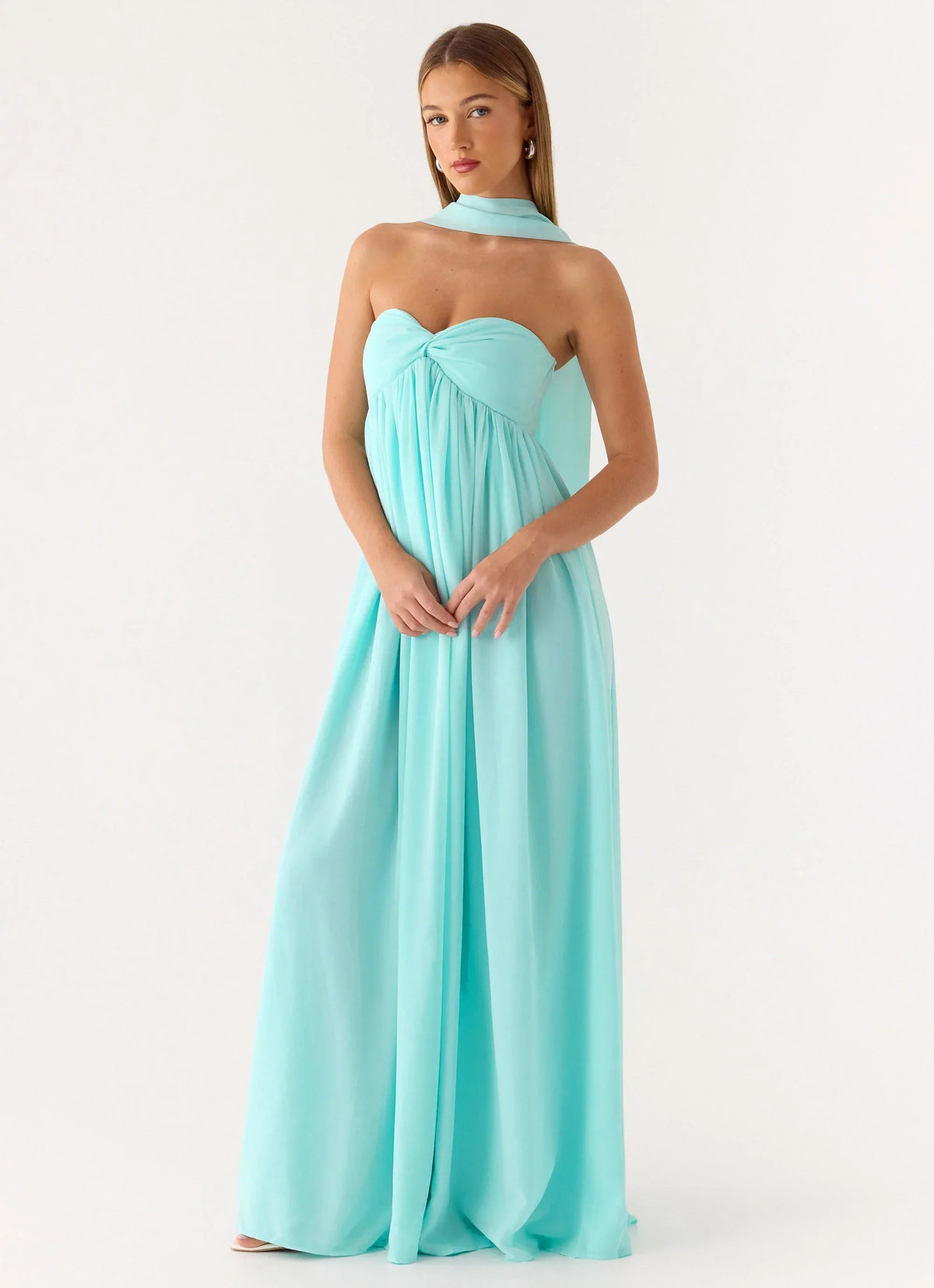 Celestino Scarf Maxi Dress Aqua