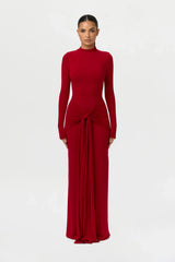 NW Sculpt Draped Tie Dress