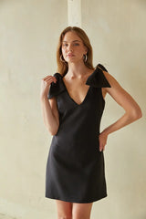 Audrey Bow Strap Mini Dress