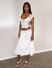 SASHA MIDI SKIRT IVORY