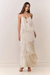 Delphi Fringe Lace Gown
