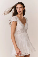 Edena Cotton Victorian Mini Dress