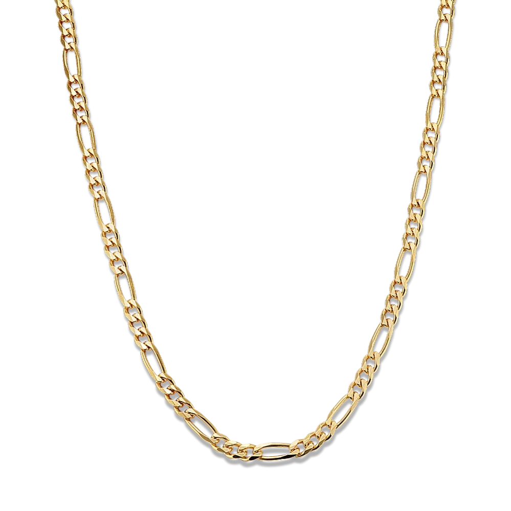 18'' 14K Yellow Gold Vermeil Figaro Chain (4.4mm)