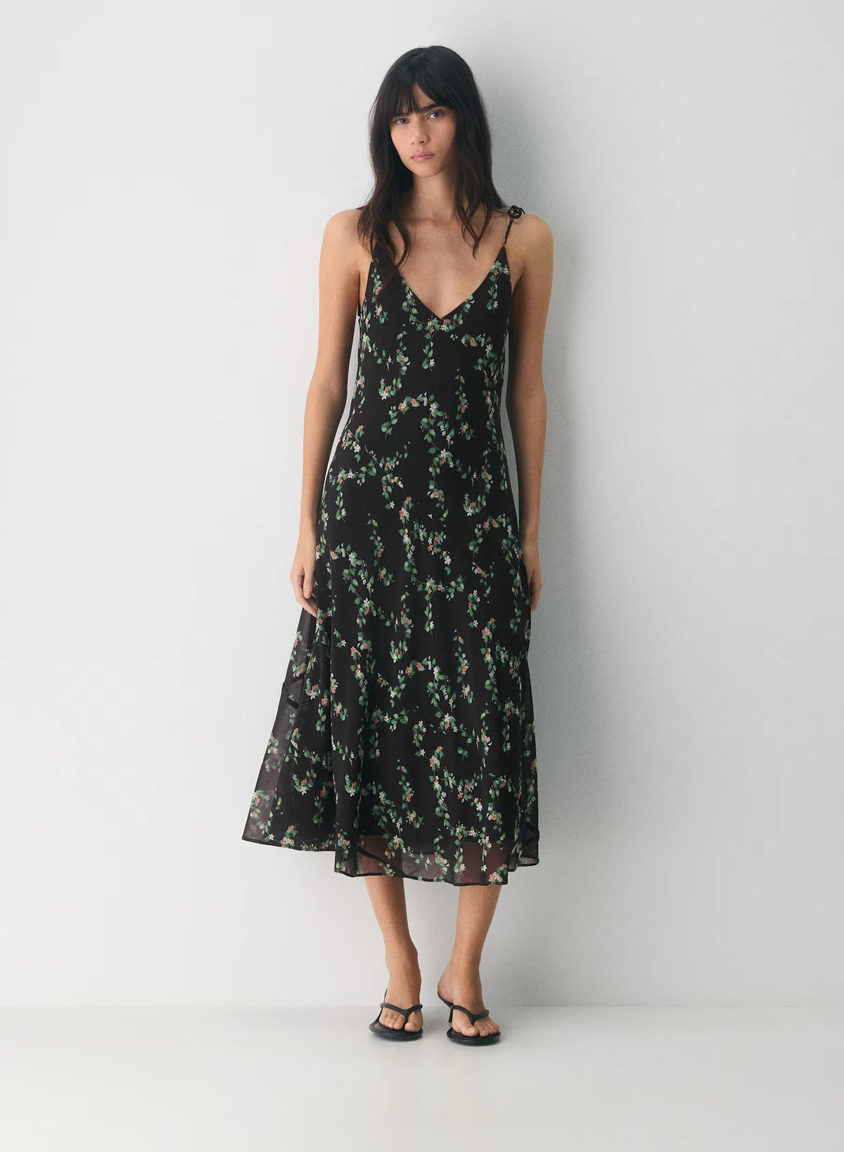 Chiffon V-neck slip dress