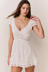Edena Cotton Victorian Mini Dress