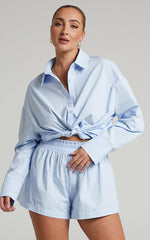 Terah Shirt - Button Up Shirt in Icy Blue