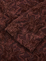 Lace-Jacquard Long-Sleeve Mini Dress