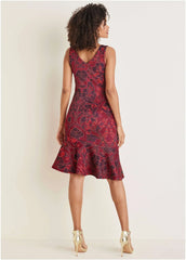 Ruffle Trim Detail Dress Nouveau Tapestry