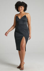 Big Ideas Midi Dress in Black