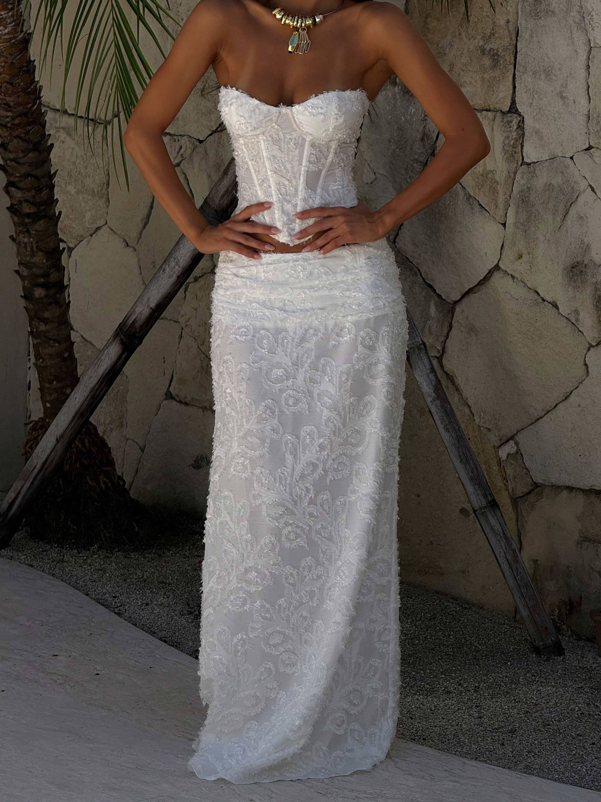 Lucy's CATHERINE CORSET TOP IVORY