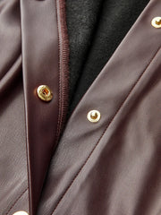 Belted Faux Leather Shirt Dress