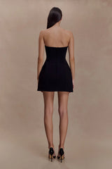 Hilda Embellished Strapless Mini Dress - Black