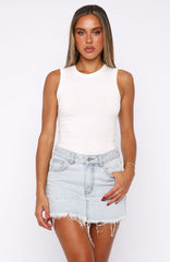 Amelia Denim Mini Skirt Glacier Blue Wash