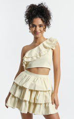 Rooftop Spritz Two Piece Set in Beige Linen Look