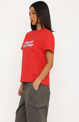 Walking Plot Twist Tee Red